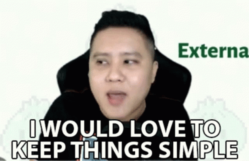 Keep Things Simple Vlogger Eyebrow Raise GIF