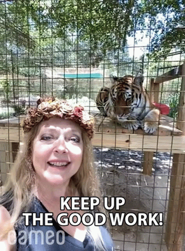 Keep Up The Great Work Zoo Tiger GIF