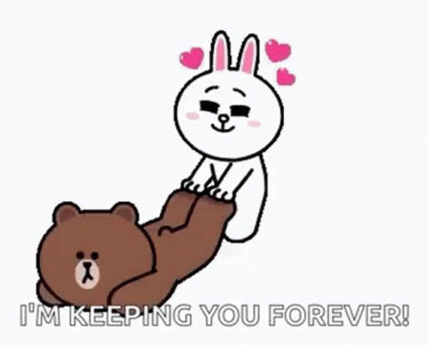 Keeping Forever Cony Dragging Brown GIF