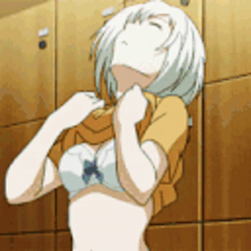 Keijo Anime Girl Dressing Up GIF