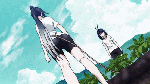 Keijo Hip Whip Girl Pulling Plants GIF