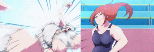 Keijo Versus Chubby Lady Fierce Battle GIF