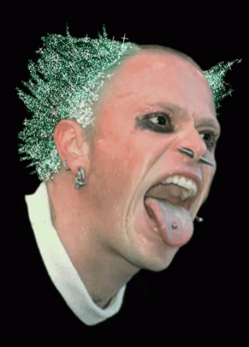 Keith Flint With His Outside Tongue Reaction Face GIF