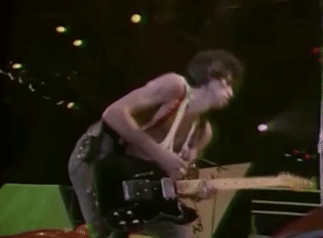 Keith Richards Forward Slouch Playing Guitar GIF