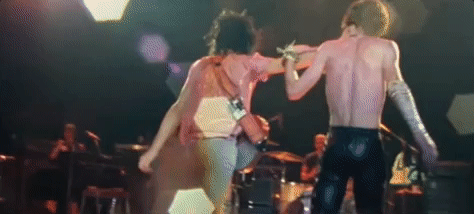 Keith Richards Mick Jagger Holding Hands GIF