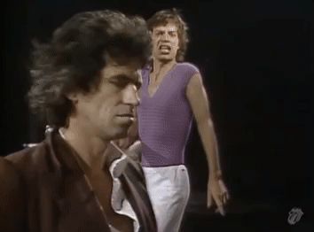 Keith Richards Mick Jagger Performing GIF
