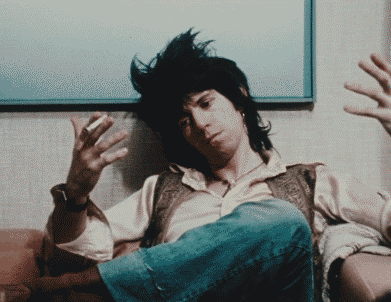 Keith Richards Monochromatic Video Clip GIF
