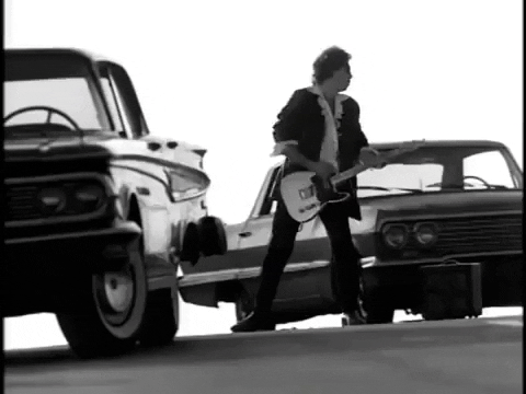 Keith Richards Playing Guitar On Street Rolling Stones GIF