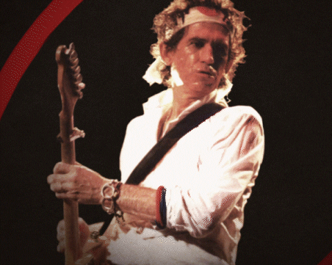 Keith Richards Playing Guitar Rolling Stones GIF