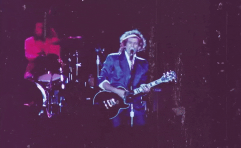 Keith Richards Playing Guitar Rolling Stones Show GIF