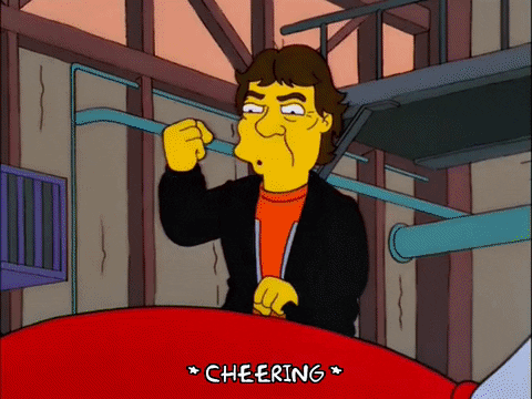 Keith Richards The Simpsons Parade GIF