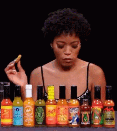 Keke Palmer Eating Spicy Wings GIF