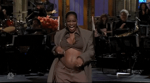 Keke Palmer Pregnant Belly Dancing Happily GIF