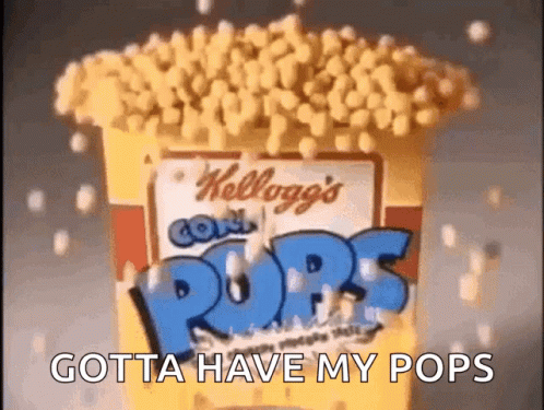 Kellogg's Corn Pops Box With Popcorn Falling Out GIF