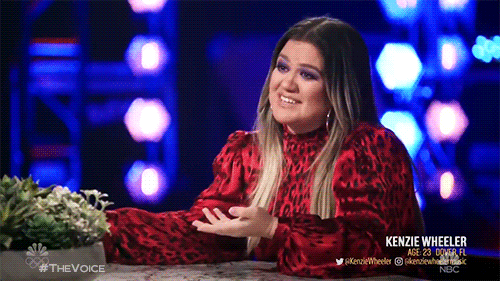 Kelly Clarkson Cover Face And Laugh GIF