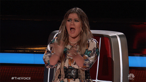Kelly Clarkson Open Mouth Clapping GIF