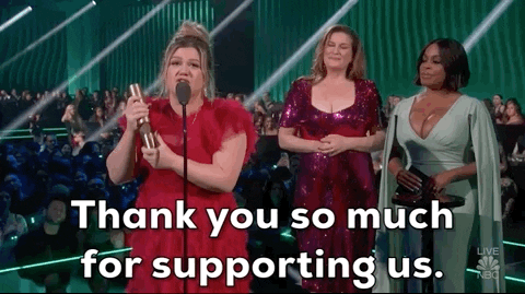 Kelly Clarkson Saying Thank You GIF