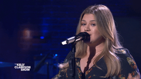 Kelly Clarkson Winky Face Performance GIF
