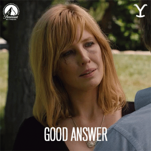 Kelly Reilly Beth Dutton Good Answer GIF
