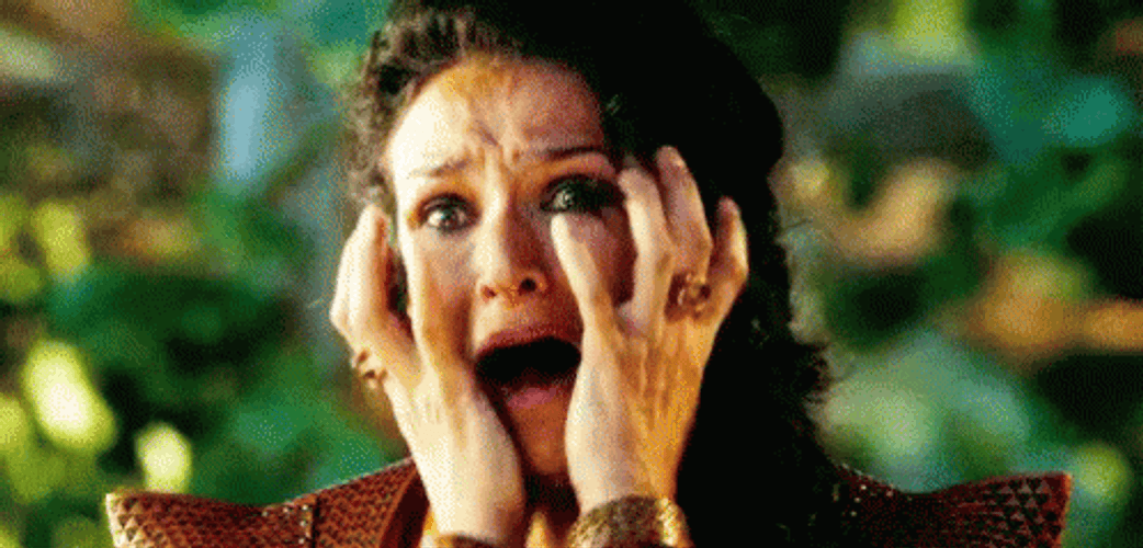 Kellyn Gornman Horrified Hands Down On Her Face GIF