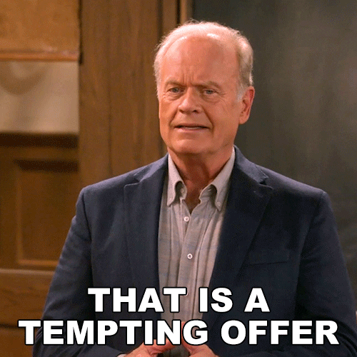 Kelsey Grammer Says That's A Tempting Offer GIF
