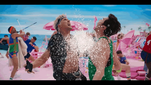 Ken Beach Water Splash GIF