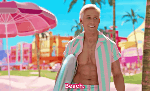 Ken Beach With Surfing Board GIF