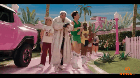 Ken Dancing In Fur Coat Barbie Movie GIF