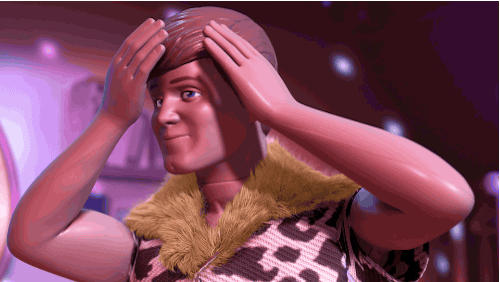 Ken Fixing Hair Toy Story GIF