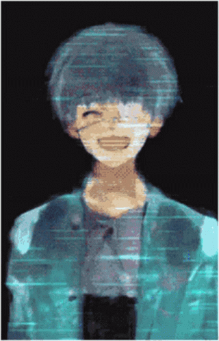 Ken Kaneki Sad Anime Boy Glitch GIF