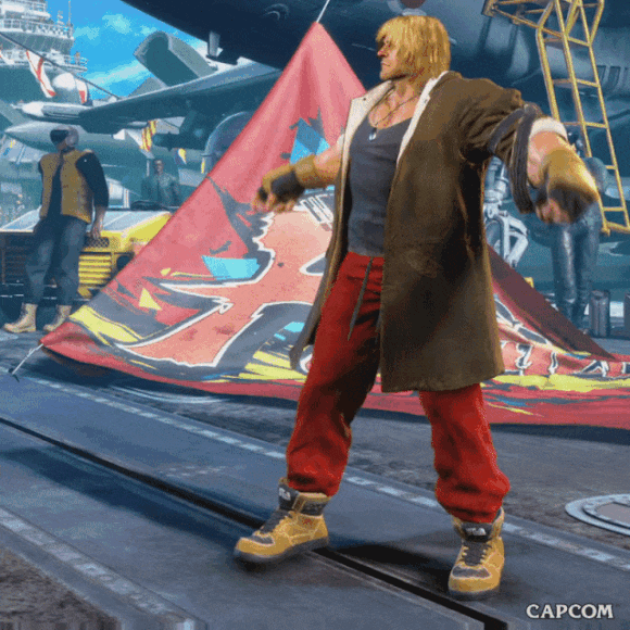Ken Masters Fighting Stance Streetfighter GIF