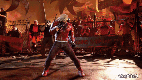 Ken Masters Streetfighter Teasing Opponent GIF