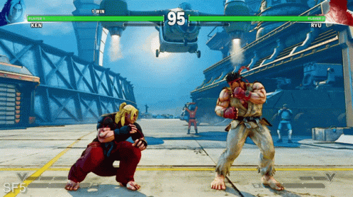 Ken Vs Ryu Hadouken GIF