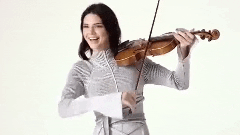 Kendall Jenner Playing Violin GIF