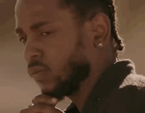 Kendrick Lamar Caressing His Beard GIF