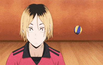 Kenma Shocked Ball Bounce GIF