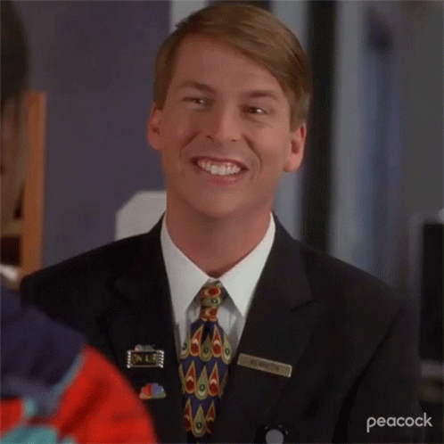 Kenneth Parcel Is Feeling Giddy GIF