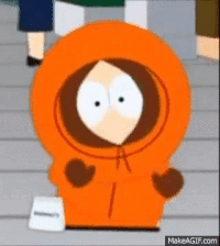 Kenny From South Park in Orange Hooded Jacket