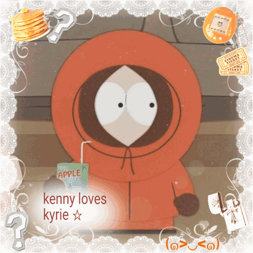 Kenny From South Park With Apple Juice