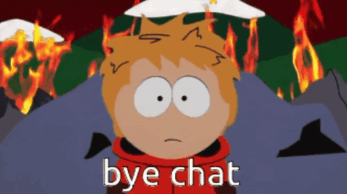 Kenny Mccormick Burning Bye Chat GIF