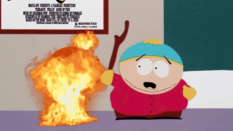 Kenny Mccormick Burning South Park GIF