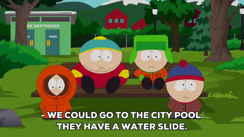 Kenny Mccormick Eric Cartman City Pool GIF