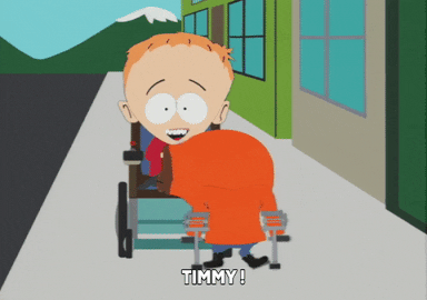 Kenny Mccormick Using Walkers GIF