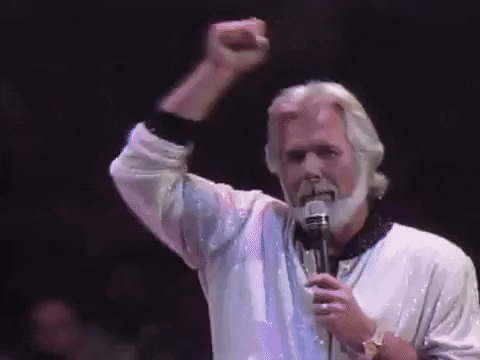 Kenny Rogers Fist Pump Dancing GIF