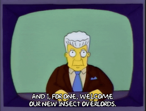 Kent Brockman Welcomes Insect GIF