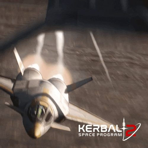 Kerbal Space Program Flying Jet Nervous GIF