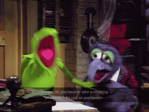 Kermit And Gonzo Talking GIF
