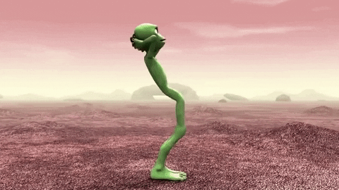 Kermit Dancing In The Animated Desert GIF