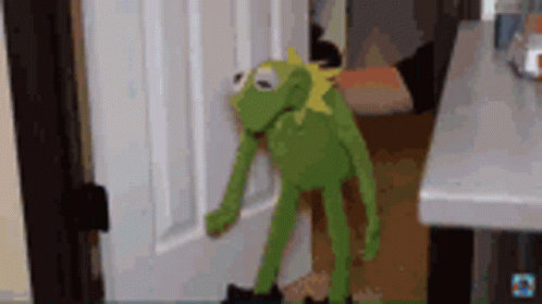 Kermit Dancing Near The Door GIF