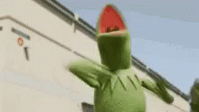 Kermit Dancing Outside GIF